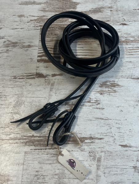 Harnesslederzügel schwarz 5/8